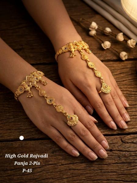High gold rajvadi panja p 45 Artificial diamond jewellery wholesalers in Gujarat